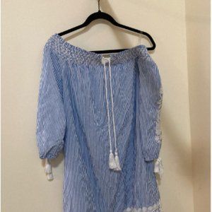 Crown and Ivy Blue and White Sundress